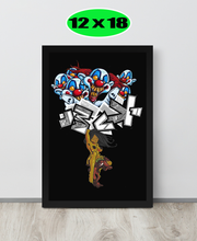 GRAFFITI FRAMED POSTER: absondFromTriflingLunatics