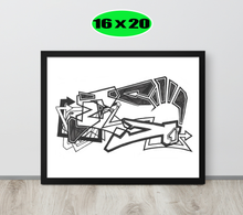 FRAMED GRAFFITI POSTER: driven2StayDriving