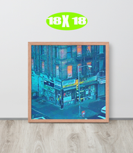 FRAMED POSTER: 132nd street & Madison Avenue -circa 1993:  Harlem Streets 1920 -1998 -The Art Collection