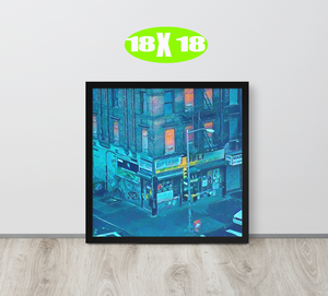 FRAMED POSTER: 132nd street & Madison Avenue -circa 1993:  Harlem Streets 1920 -1998 -The Art Collection