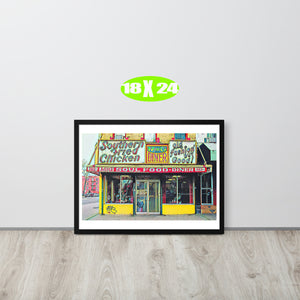 FRAMED POSTER: M&Gs Soul Food Diner: Old Harlem Streets -The Art Collection