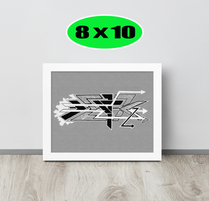 FRAMED GRAFFITI POSTER: speedingOnTheDeegan
