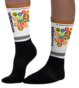 SOCKS: Subway Series - BROOKLYN -(brown top)