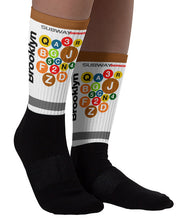 SOCKS: Subway Series - BROOKLYN -(brown top)