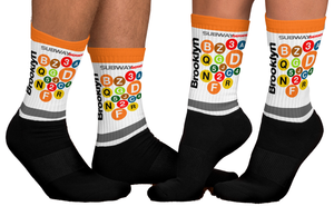 SOCKS: Subway Series - BROOKLYN (orange top)