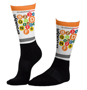 SOCKS: Subway Series - BROOKLYN (orange top)