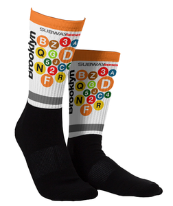 SOCKS: Subway Series - BROOKLYN (orange top)