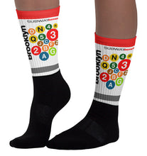 SOCKS: Subway Series - BROOKLYN (red top)