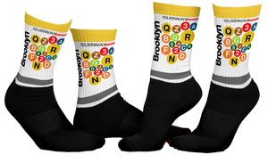 SOCKS: Subway Series - BROOKLYN (yellow top)