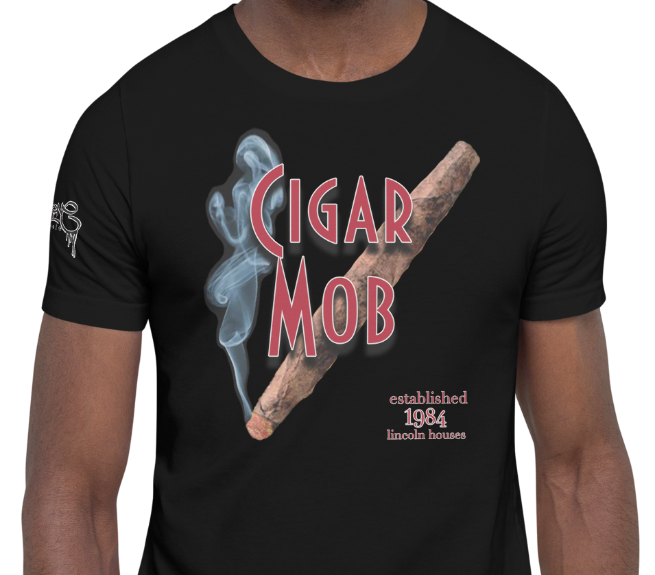 SHORT SLEEVE TEE SHIRT (uniSex): CIGAR MOB -LINCOLN LEGENDS