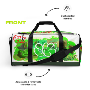 GYM DUFFLE BAG (Premium): GreeNeon Camo Smudge -JECK1