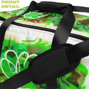 GYM DUFFLE BAG (Premium): GreeNeon Camo Smudge -JECK1