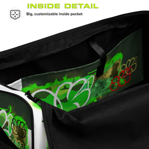 GYM DUFFLE BAG (Premium): GreeNeon Camo Smudge -JECK1