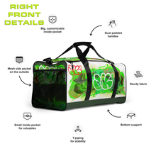 GYM DUFFLE BAG (Premium): GreeNeon Camo Smudge -JECK1