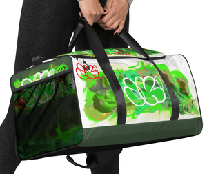 GYM DUFFLE BAG (Premium): GreeNeon Camo Smudge -JECK1