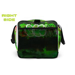 GYM DUFFLE BAG (Premium): GreeNeon Camo Smudge -JECK1