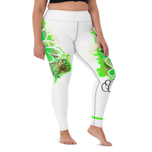 YOGA LEGGINGS:   GreenNeonCamo Smudge