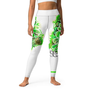 YOGA LEGGINGS:   GreenNeonCamo Smudge