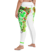 YOGA LEGGINGS:   GreenNeonCamo Smudge