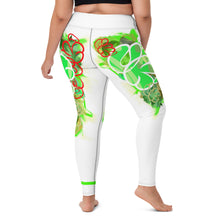 YOGA LEGGINGS:   GreenNeonCamo Smudge