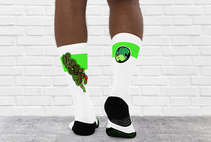 JECKONE NeonGreenCamo -PRIORITY Basketball socks