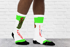 JECKONE NeonGreenCamo -PRIORITY Basketball socks