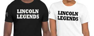 SHORT SLEEVE TEE SHIRT (uniSex): LINCOLN LEGENDS -1960 PROJECT $UCCE$$