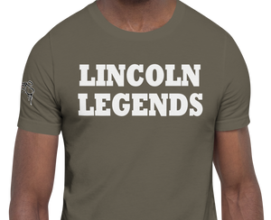 SHORT SLEEVE TEE SHIRT (uniSex): LINCOLN LEGENDS -2175 PROJECT $UCCE$$