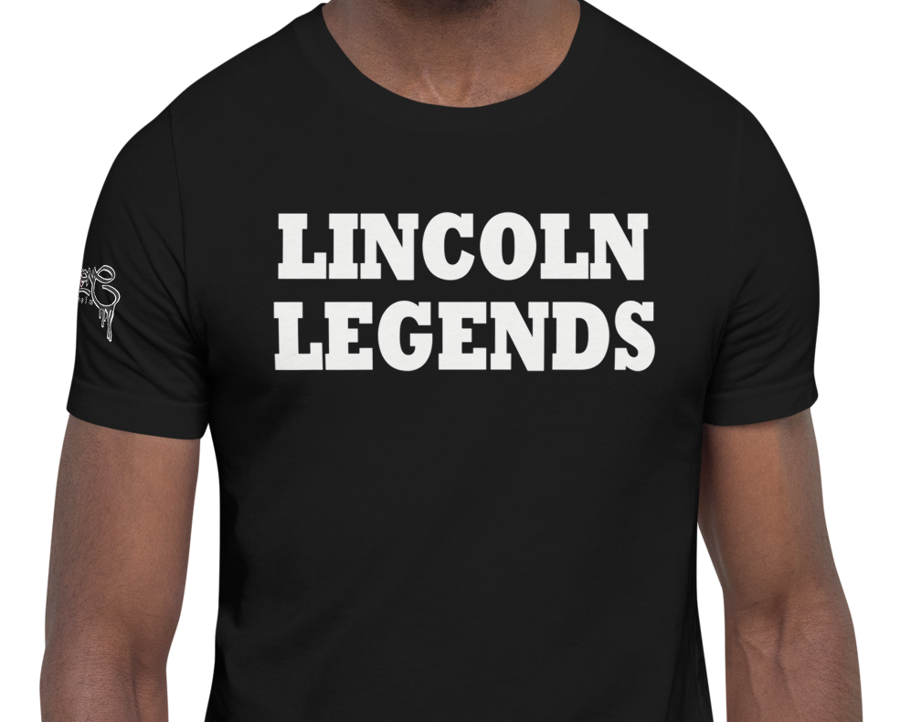 SHORT SLEEVE TEE SHIRT (uniSex): LINCOLN LEGENDS -2144 PROJECT $UCCE$$