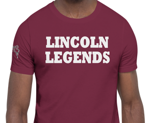 SHORT SLEEVE TEE SHIRT (uniSex): LINCOLN LEGENDS -1960 PROJECT $UCCE$$