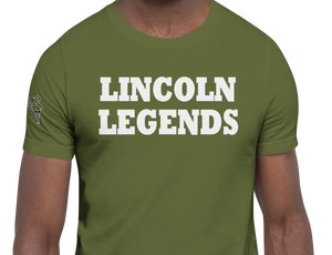 SHORT SLEEVE TEE SHIRT (uniSex): LINCOLN LEGENDS -2201 PROJECT $UCCE$$