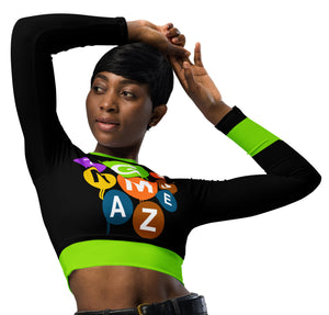 QUEENS -QGTM -Recycled long-sleeve crop top