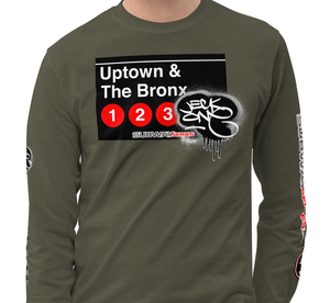 LONG SLEEVE TEE  (uniSex) : UPTOWN & THE BRONX -(2020 upgraded classic)