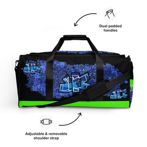 GYM DUFFLE BAG (Premium): DELPHINIUMS BOUQUET