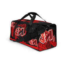 GYM DUFFLE BAG (Premium): ROSES BOUQUET -uniSex (BLACK)