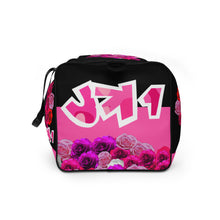 GYM DUFFLE BAG (Premium): PINKROSES BOUQUET (BLACK)