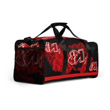 GYM DUFFLE BAG (Premium): ROSES BOUQUET -uniSex (BLACK)