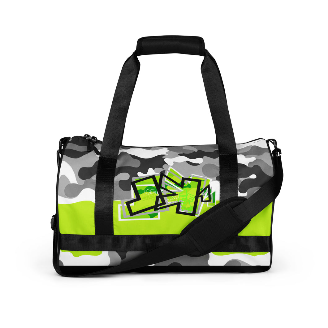 tester -LimeNeonGreen Winter Camo Essential Gym Bag