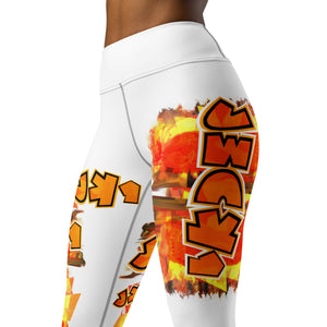 YOGA LEGGINGS:   neon orange HEAT -JECK1