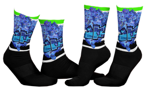 SOCKS:  DELPHINIUMS BOUQUET -uniSex