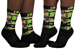 JK1D -OliveDrabCamo -Socks