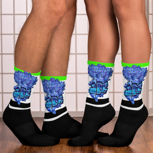 SOCKS:  DELPHINIUMS BOUQUET -uniSex