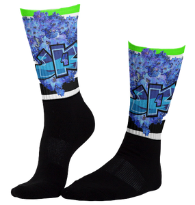 SOCKS:  DELPHINIUMS BOUQUET -uniSex