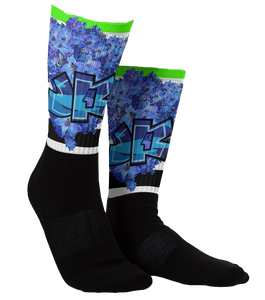 SOCKS:  DELPHINIUMS BOUQUET -uniSex