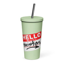 Personalized -Insulated tumbler with a straw