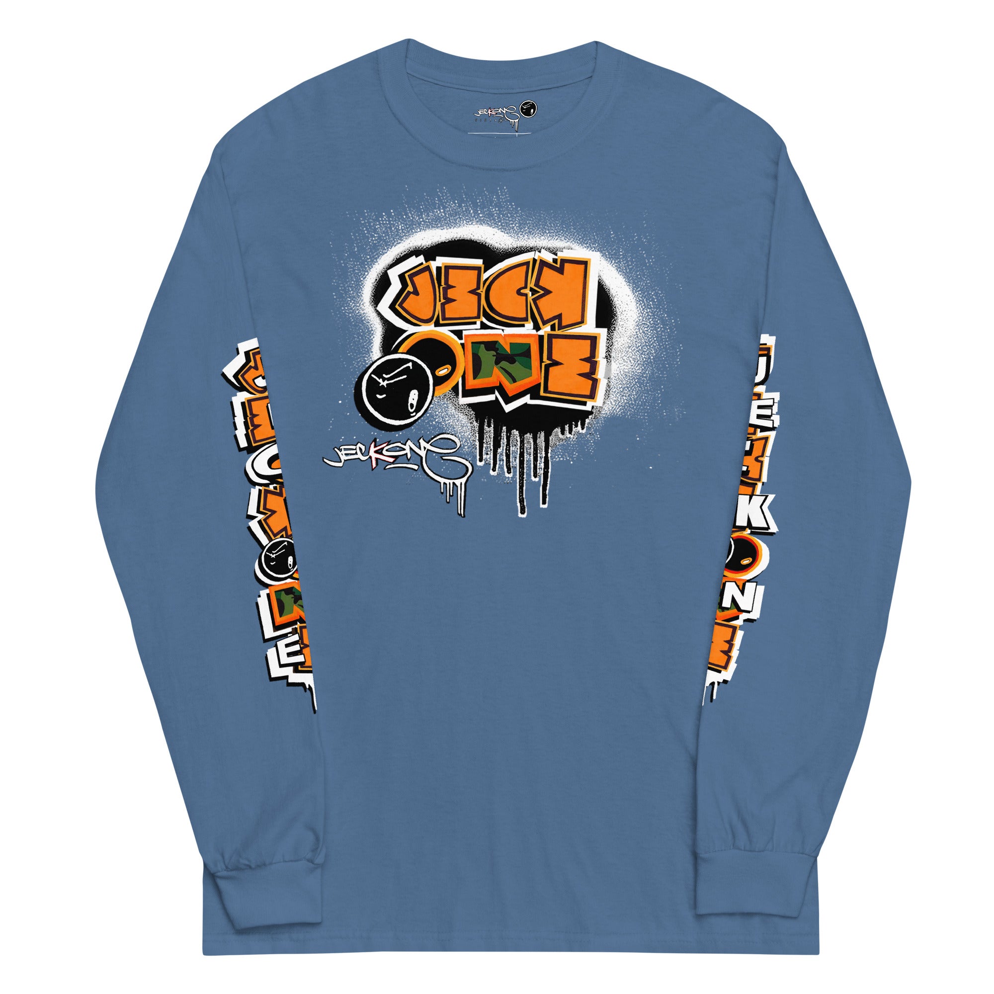 OrangeNeonCamoDrip -JECKONE FLAV$ vintage -LongSleeveUniSexShirt –   -The Online Store