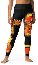 YOGA LEGGINGS:   neon orange HEAT -JECK1 (BLACK)