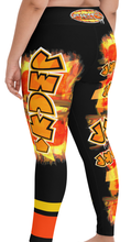 YOGA LEGGINGS:   neon orange HEAT -JECK1 (BLACK)