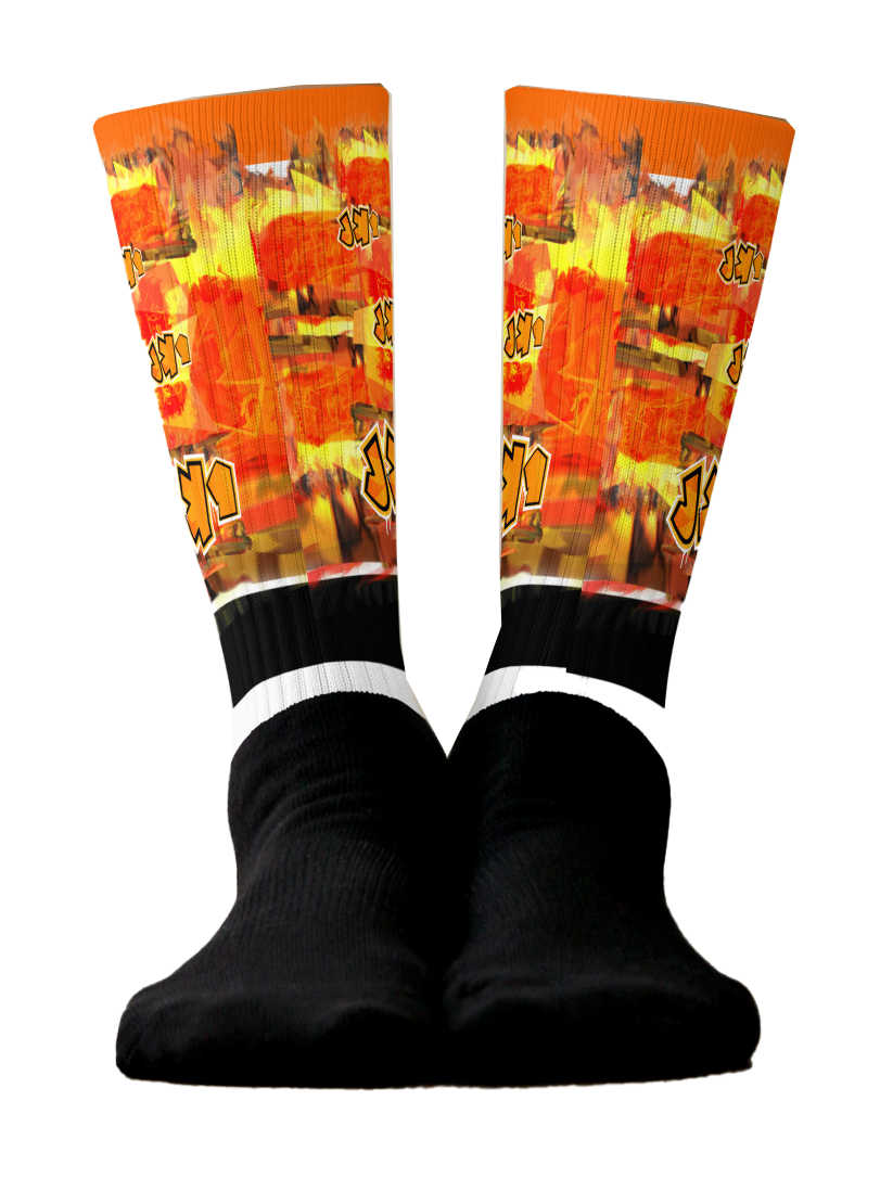 SOCKS:  orangeHeat JK1