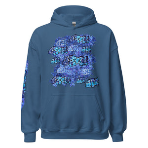 HOODIE: DELPHINIUMS BOUQUET - uniSex